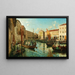 Venice, the Grand Canal with the Rialto Market in the morning - Luigi Ferrazzi — framed artwork on a wall