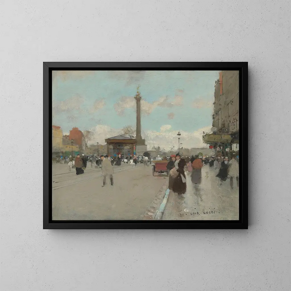 Place de la Bastille, Paris - Luigi Loir — gerahmtes Bild an der Wand