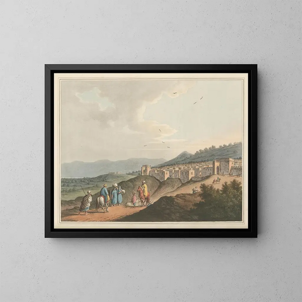 Stadt Bethlehem in Palästina - Luigi Mayer — gerahmtes Bild an der Wand