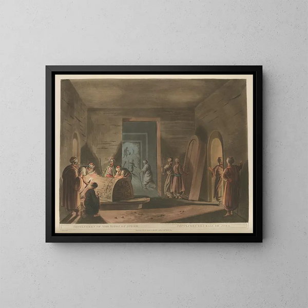 Sepulcres des rois de Juda - Luigi Mayer — gerahmtes Bild an der Wand