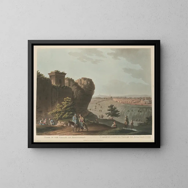 Grab im Tal Josaphats - Luigi Mayer — gerahmtes Bild an der Wand