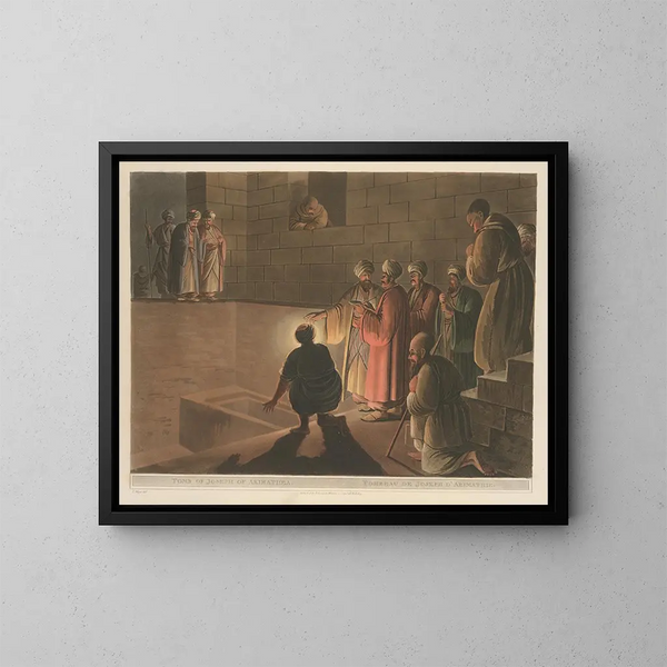 Tombeau de Joseph d'Arimathie - Luigi Mayer — gerahmtes Bild an der Wand