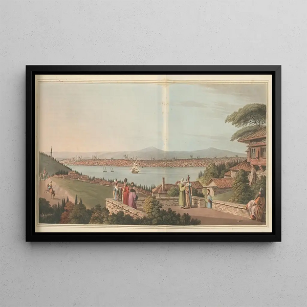 Vue de Constantinople - Luigi Mayer — gerahmtes Bild an der Wand