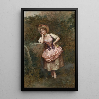 Luis de Madrazo y Kuntz - Elgante la robe rose.webp