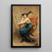 a seated woman in a Dagobert armchair - Madeleine Jeanne Lemaire — framed artwork on a wall