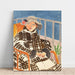 Reproduktion des Gemäldes Henri Matisse - Mademoiselle Matisse im Schottenmantel Gemälde