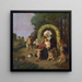 Madonna con Bambino in una ghirlanda di fiori - Adolf Hengeler — quadro incorniciato alla parete