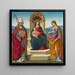 Madonna e Bambino con San Giusto di Volterra e Santa Margherita d'Antiochia - Bastiano Mainardi — quadro incorniciato alla parete