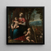 Madonna e Bambino con il Santo Giovanni Battista bambino - Orsola Maddalena Caccia — quadro incorniciato alla parete