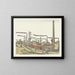 Quartier industriale di Honjo - Maekawa Senpan — quadro incorniciato alla parete