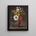 Vase mit Blumen - Magdalene Margrethe Brenns — gerahmtes Bild an der Wand