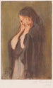 Femme qui pleure - Magnus Enckell — quadro incorniciato alla parete