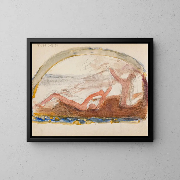 Skizze für das Werk Goldenes Zeitalter - Magnus Enckell — gerahmtes Bild an der Wand