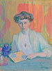 Portrait von Tyra Hasselblatt - Magnus Enckell — Ansicht des Kunstwerks