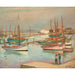 Reproduction of the painting of Houses on the port at Île d'Yeu - Henri Lebasque