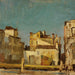 Case veneziane sul bordo di un canale - Gustav Schnleber — ambientato in un interno