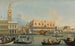 Venice painting, view of the Molo from the Bacino di San Marco with the Zecca and the Doge's Palace - Canaletto manner — artwork view