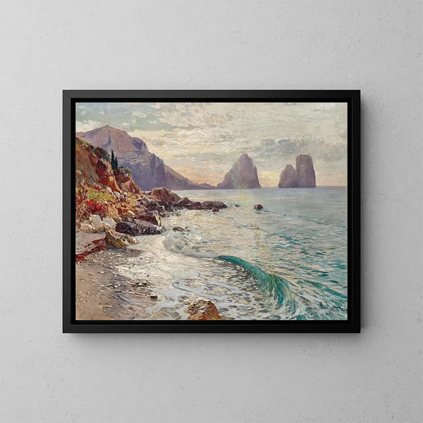 I Faraglioni di Capri - Manuel Wielandt — quadro incorniciato alla parete