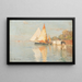 Fishing boats near Venice - Manuel Wielandt — framed artwork on a wall