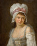 Portrait einer Frau mit weißem Schal - Marc Antoine Bilcocq — Ansicht des Kunstwerks