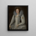 Ellen Maurice 1578-1626 - Marcus Gheeraerts il Giovane — quadro incorniciato alla parete