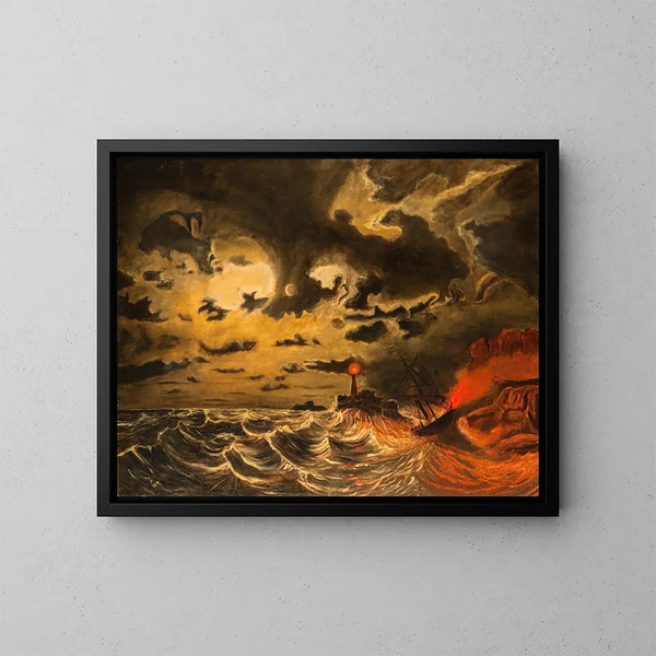 Dampf in Flammen - Marcus Larson — gerahmtes Bild an der Wand