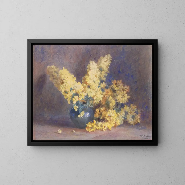 Fleur jaune et romarin - Margaret Stoddart — gerahmtes Bild an der Wand