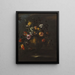 Naturstillleben mit Rosen, Tulpen und anderen Blumen in einer Bronzevase auf einer Steinkante - Margherita Caffi — gerahmtes Bild an der Wand