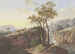 Paesaggio con una cascata su cui passa un ponte, a sinistra un contadino conduce due mucche in basso, sullo sfondo una rovina - Maria Dorothea Wagner — vista dell’opera