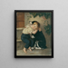 ragazzo con cane - Maria Theresia — quadro incorniciato alla parete