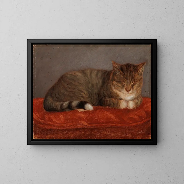 Schlafende Katze - Mosse - Maria Wiik — gerahmtes Bild an der Wand
