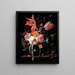 Stillleben mit Blumen - Maria van Oosterwijck — gerahmtes Bild an der Wand