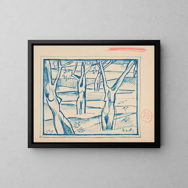 Traurigkeit - Marian Kopf — gerahmtes Bild an der Wand