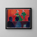 Theater der Marionetten im Vordergrund - Marianne von Werefkin — gerahmtes Bild an der Wand