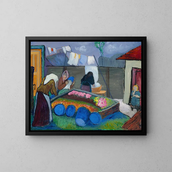 Le lavandaie - Marianne von Werefkin — quadro incorniciato alla parete