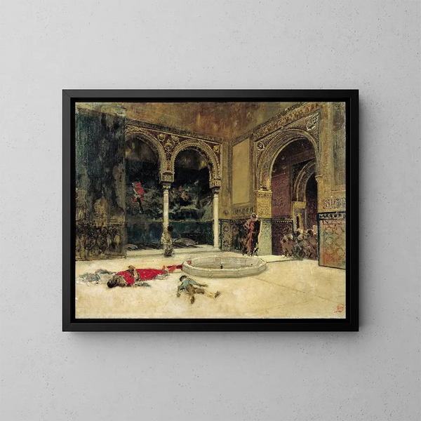 Der Mord an den Abencerrajes - Mariano Fortuny Marsal — gerahmtes Bild an der Wand