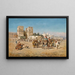 Carovana in partenza da Bab al-Nasr Il Cairo - Mariano de Franceschi — quadro incorniciato alla parete