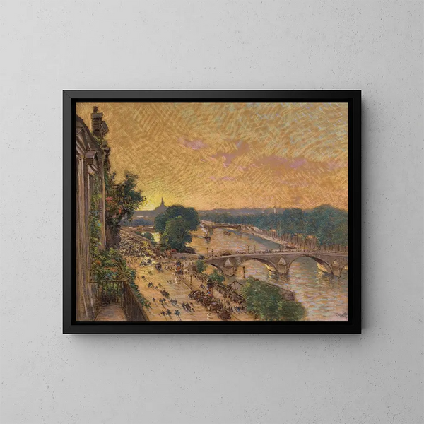 September 1914, in Richtung Bahnhof Orsay - Marie-Joseph Léon Clavel Iwill — gerahmtes Bild an der Wand