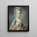Augustine Suzanne Roslin, die Tochter des Künstlers - Marie-Suzanne Giroust — gerahmtes Bild an der Wand