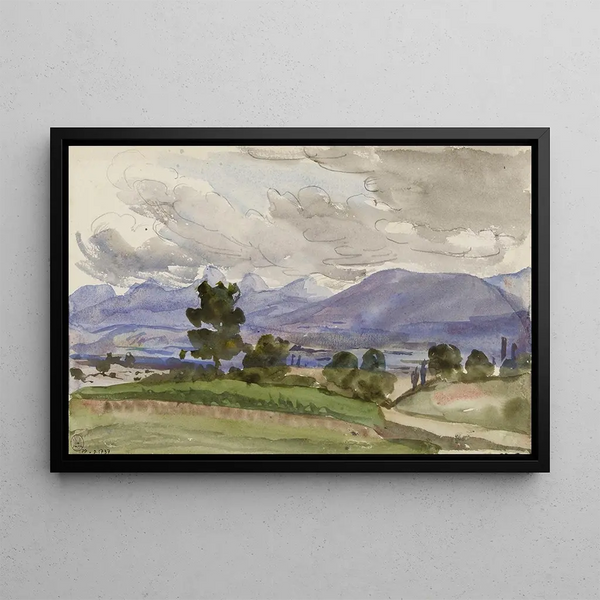 Landschaft von Divonne - Marie Bracquemond — gerahmtes Bild an der Wand