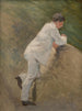 Studio di un uomo in abito bianco per Su una barca Sisley e sua moglie - Marie Bracquemond — vista dell’opera