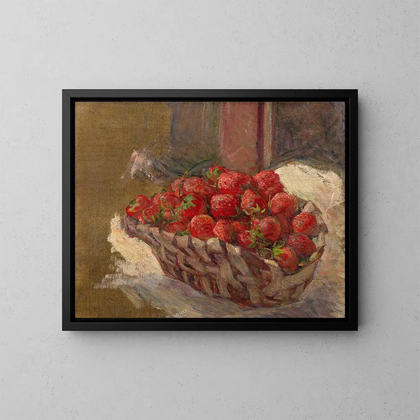 Das Erdbeerkorb - Marie Bracquemond — gerahmtes Bild an der Wand