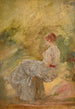Femme cousant - Marie Bracquemond — vista dell’opera