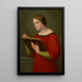 a girl reading the Bible - Marie Ellenrieder — framed artwork on a wall