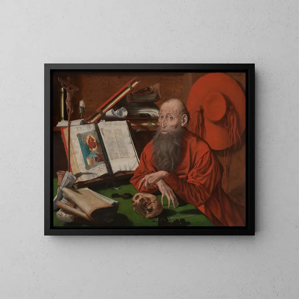 San Girolamo - Marinus van Reymerswaele — quadro incorniciato alla parete