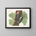 Il pic a ventre rosso, il picche chevelu, la quercia nera - Mark Catesby — quadro incorniciato alla parete