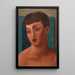 Kopf eines jungen Mädchens - Mark Gertler — gerahmtes Bild an der Wand