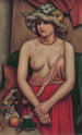 Der Strohhut - Mark Gertler — Ansicht des Kunstwerks