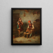 Schuhmacher mit zwei Kindern - Mark William Langlois — gerahmtes Bild an der Wand