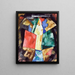 Astrazione Blu Giallo e Verde - Marsden Hartley — quadro incorniciato alla parete